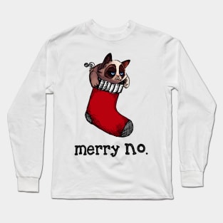 Merry No Cat Xmas Long Sleeve T-Shirt